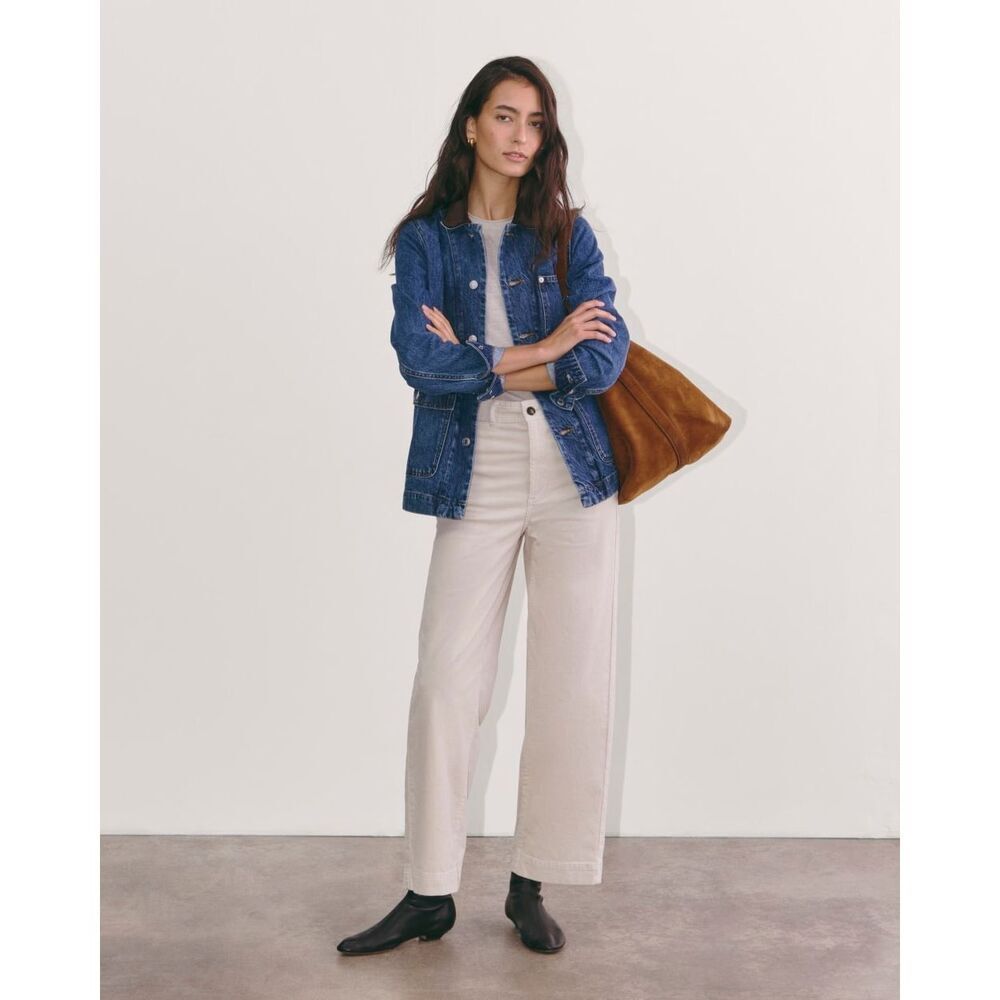 Everlane Sandstone The Sailor Pant In Corduroy 6 NWT Wide Leg Organic Cotton